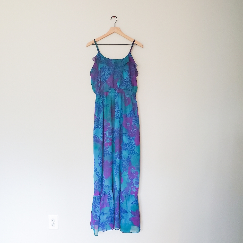 Express tropical print maxi dress